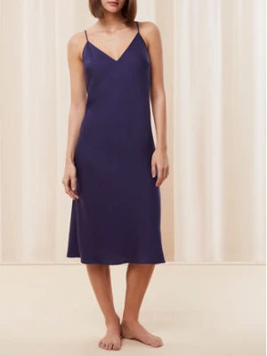 Triumph Koszula nocna Silky Sensuality 10216557 Granatowy Regular Fit
