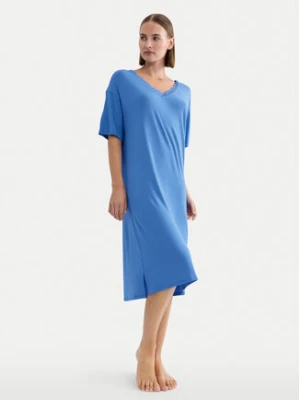 Triumph Koszula nocna Timeless Sensuality 10222628 Niebieski Relaxed Fit