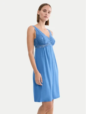 Triumph Koszula nocna Timeless Sensuality 10227238 Niebieski Regular Fit