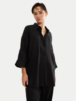 Triumph Koszula piżamowa Summer Wear 10227228 Czarny Regular Fit