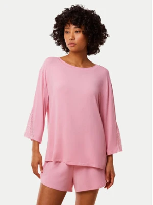 Triumph Koszulka piżamowa Aura Spotlight 10221371 Różowy Relaxed Fit