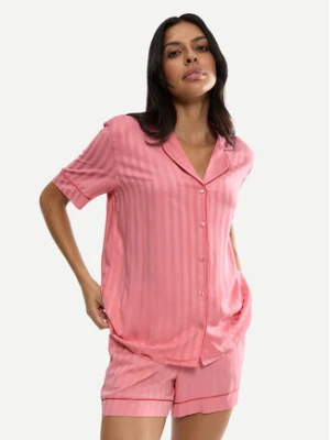 Triumph Koszulka piżamowa Boyfriend 10227193 Różowy Regular Fit