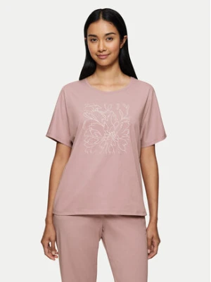 Triumph Koszulka piżamowa Mix & Match 10218281 Różowy Relaxed Fit