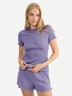 Triumph Koszulka piżamowa Mix & Match 10227214 Fioletowy Regular Fit