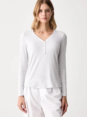 Triumph longsleeve piżamowy damski z wiskozą szary