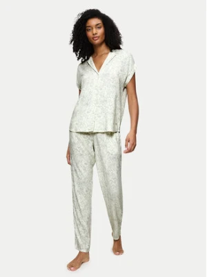 Triumph Piżama Boyfriend 10222611 Zielony Relaxed Fit