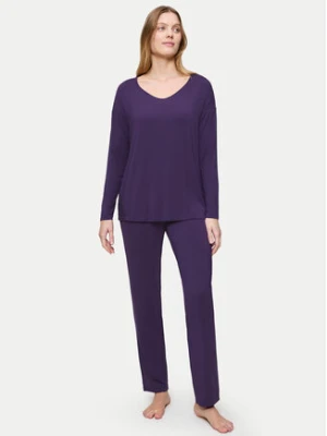 Triumph Piżama Timeless Sensuality 10221061 Fioletowy Regular Fit