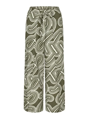 Triumph Spodnie materiałowe Beach MyWear 10222189 Zielony Wide Leg