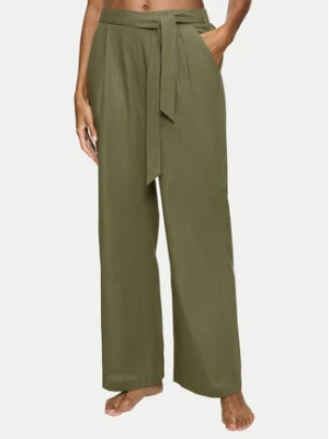 Triumph Spodnie piżamowe Summer 10222571 Zielony Relaxed Fit