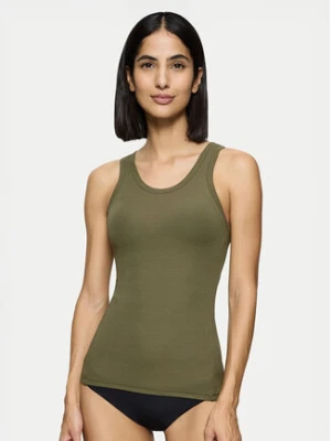 Triumph Top Beauty Layers 10221176 Zielony Slim Fit