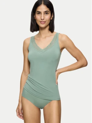 Triumph Top Feel Of Modal 10221637 Zielony Slim Fit