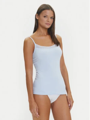 Triumph Top Feel Of Modal 10221654 Błękitny Slim Fit