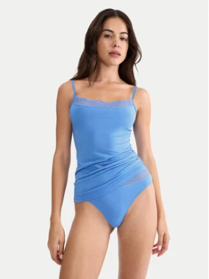 Triumph Top Feel Of Modal 10221654 Niebieski Slim Fit