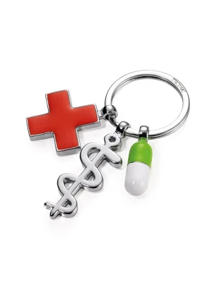 Troika Brelok "Get well" w kolorze srebrnym do kluczy rozmiar: onesize