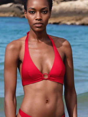 Trójkątna góra od bikini z ozdobnym kółkiem Etam