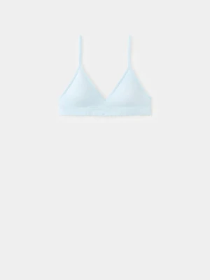 Trójkątny biustonosz basic błękitny - Teen - - MANGO TEEN