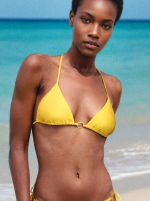 Trójkątny góra od bikini bez fiszbin z ozdobnym kółkiem Etam
