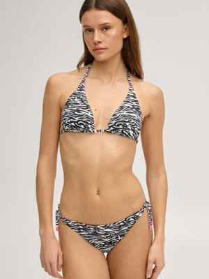 Trójkątny stanik bikini w kolorze czarnym/białym Tiger Joop