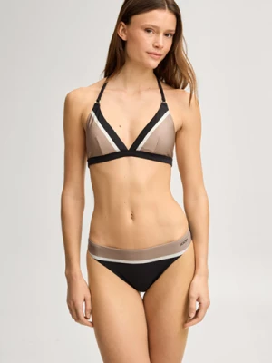 Zdjęcie produktu Trójkątny stanik bikini w kolorze czarnym/brązowym Joop