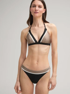 Trójkątny top od bikini w kolorze wielbłądzim z czarnym Joop
