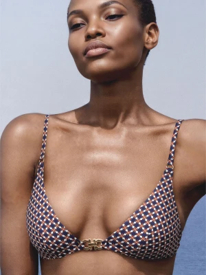 Trójkątny top od bikini z nadrukiem Etam