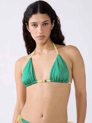 Trójkątny top od bikini z perełkami Etam