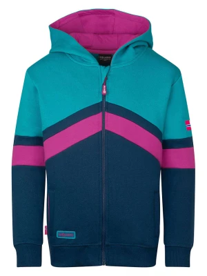 Trollkids Bluza "Flekkefjord" w kolorze granatowo-turkusowym rozmiar: 104