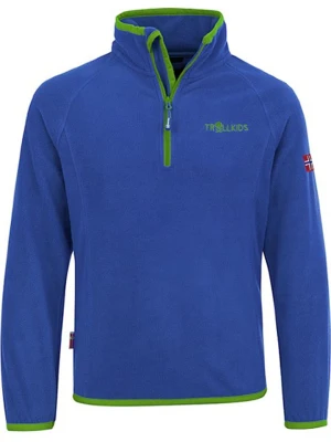 Trollkids Bluza polarowa "Nordland" w kolorze niebiesko-zielonym rozmiar: 152