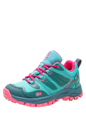 Trollkids Buty trekkingowe "Rondane Hiker Low" w kolorze jasnoróżowo-turkusowym rozmiar: 36