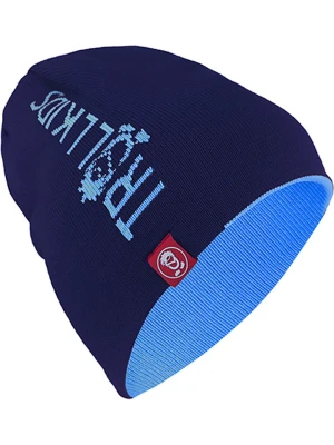 Trollkids Dwustronna czapka beanie "Troll" w kolorze błękitno-granatowym rozmiar: 48-52 cm