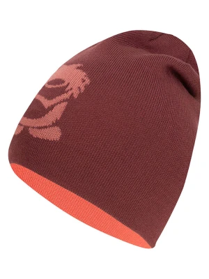 Trollkids Dwustronna czapka beanie "Troll" w kolorze czerwono-pomarańczowym rozmiar: 48-52 cm