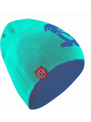Trollkids Dwustronna czapka beanie "Troll" w kolorze niebiesko-turkusowym rozmiar: 48-52 cm