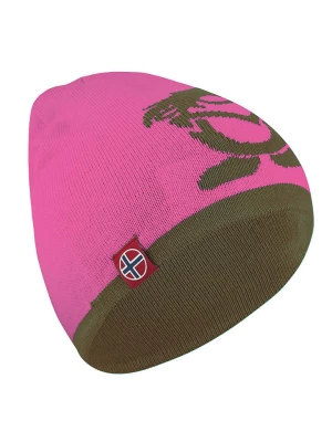 Trollkids Dwustronna czapka beanie "Troll" w kolorze oliwkowo-różowym rozmiar: onesize