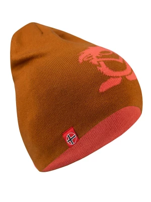 Trollkids Dwustronna czapka beanie "Troll" w kolorze pomarańczowym rozmiar: 52-56 cm