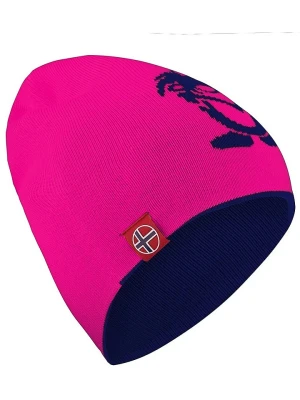 Trollkids Dwustronna czapka beanie "Troll" w kolorze różowo-granatowym rozmiar: 52-56 cm