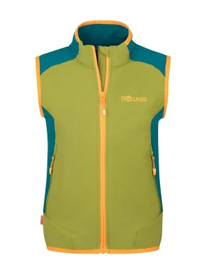 Trollkids Kamizelka funkcyjna "Balestrand" w kolorze oliwkowo-niebiesko-pomarańczowym rozmiar: 176