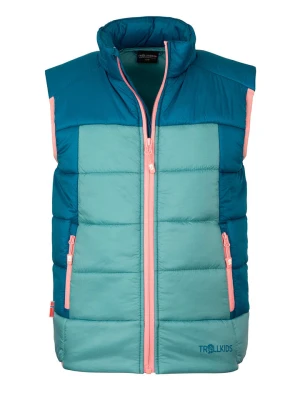 Trollkids Kamizelka pikowana "Hardanger" w kolorze błękitno-jasnoróżowo-niebieskim rozmiar: 176