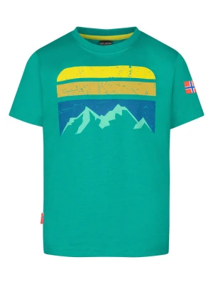 Trollkids Koszulka "Falketind T" w kolorze turkusowym rozmiar: 152
