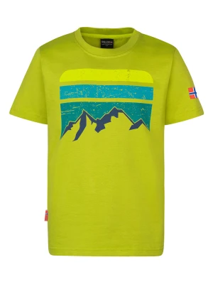 Trollkids Koszulka "Falketind T" w kolorze zielonym rozmiar: 104