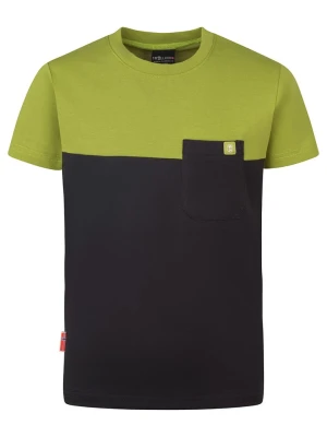 Trollkids Koszulka funkcyjna "Bergen" w kolorze oliwkowo-czarnym rozmiar: 98