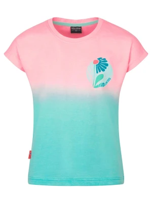 Trollkids Koszulka funkcyjna "Yttersand" w kolorze jasnoróżowo-turkusowym rozmiar: 98