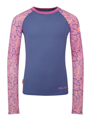 Trollkids Koszulka kąpielowa "Haukland" w kolorze granatowo-jasnoróżowym rozmiar: 152