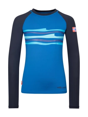 Trollkids Koszulka kąpielowa "Haukland" w kolorze granatowo-niebieskim rozmiar: 110