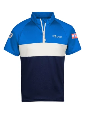 Trollkids Koszulka kolarska "Trondheim" w kolorze niebiesko-granatowym rozmiar: 152