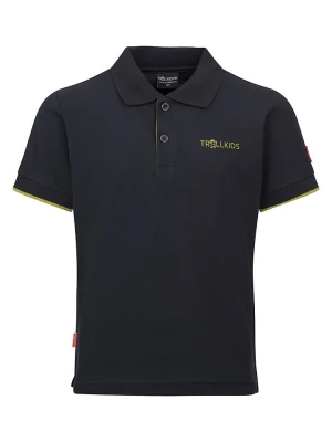 Trollkids Koszulka polo "Bergen" w kolorze czarnym rozmiar: 128