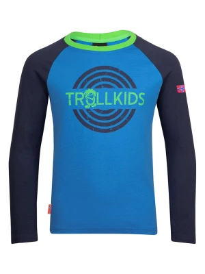 Trollkids Koszulka "Preikestolen" w kolorze niebieskim rozmiar: 164