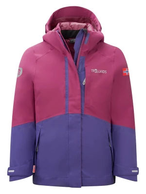Trollkids Kurtka funkcyjna 3w1 "Skanden" w kolorze różowo-fioletowym rozmiar: 98