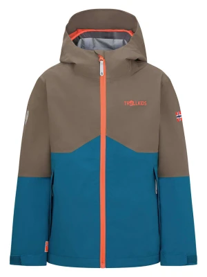 Trollkids Kurtka funkcyjna "Gjende" w kolorze brązowo-niebieskim rozmiar: 116