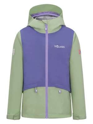 Trollkids Kurtka funkcyjna "Gjende" w kolorze zielono-fioletowym rozmiar: 98