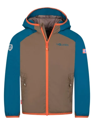 Trollkids Kurtka funkcyjna "Halsafjord" w kolorze brązowo-niebieskim rozmiar: 164